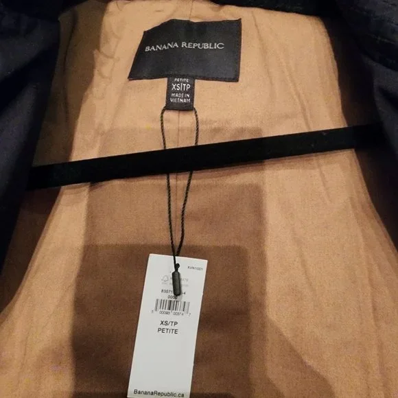 Banana Republic Essential Trench Coal, Black - Picture 2 of 4